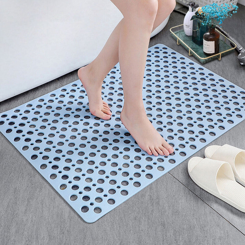 Grey Secure Bathroom Mat - Anti-Bacterial and Non Slip - 75cm x 43cm