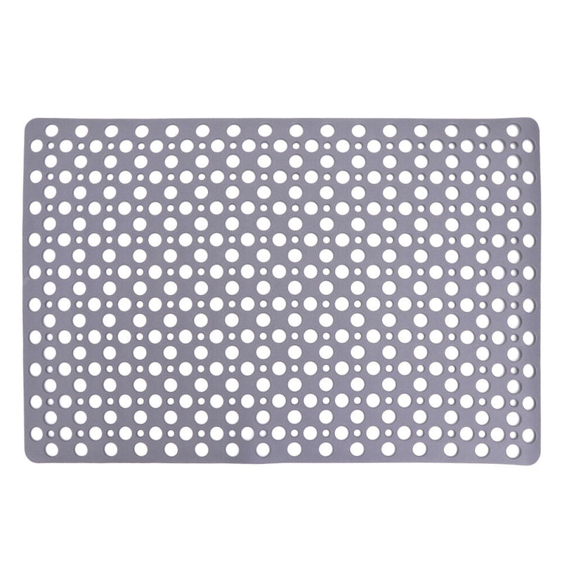 Grey Secure Bathroom Mat - Anti-Bacterial and Non Slip - 75cm x 43cm