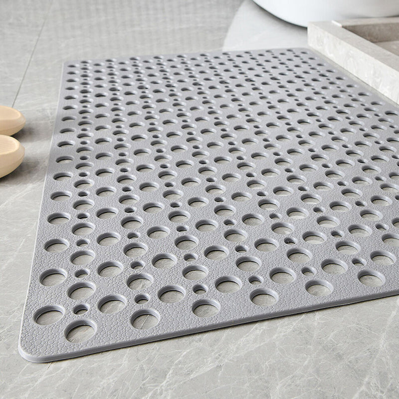 Grey Secure Bathroom Mat - Anti-Bacterial and Non Slip - 75cm x 43cm